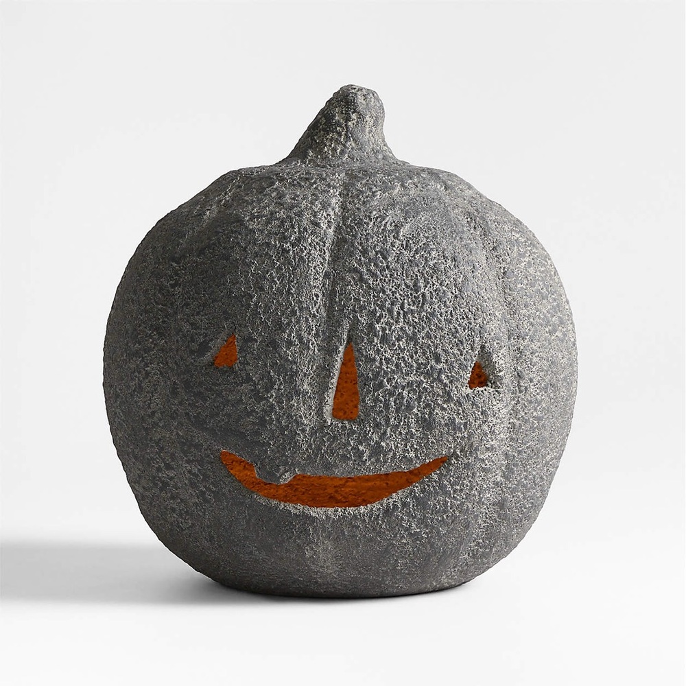 Jack-O-Lantern Medium Ficonstone Lantern 12" Crate and Barrel 2025